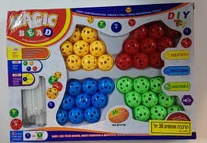 משחק הרכבה כדורים ומקלות.